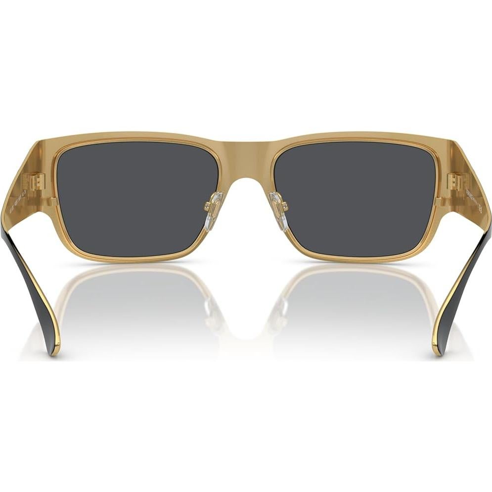 Gafas de sol Versace Hombre Marco Negro Lentes Grises 56mm