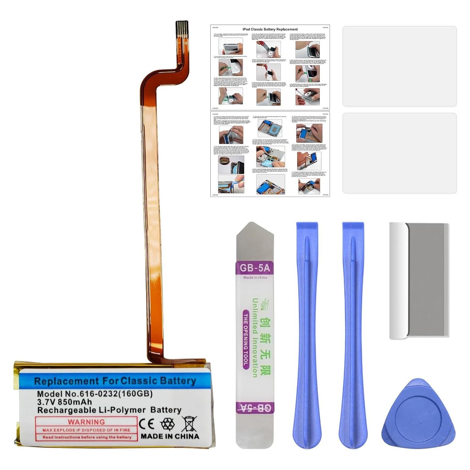 Batería de Reemplazo GREEN FUSION para iPod 6ta/7ma 160GB