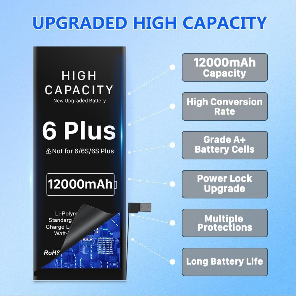 Batería WAVYPO 8500mAh para iPhone 6 Plus A1522 A1524 A1593