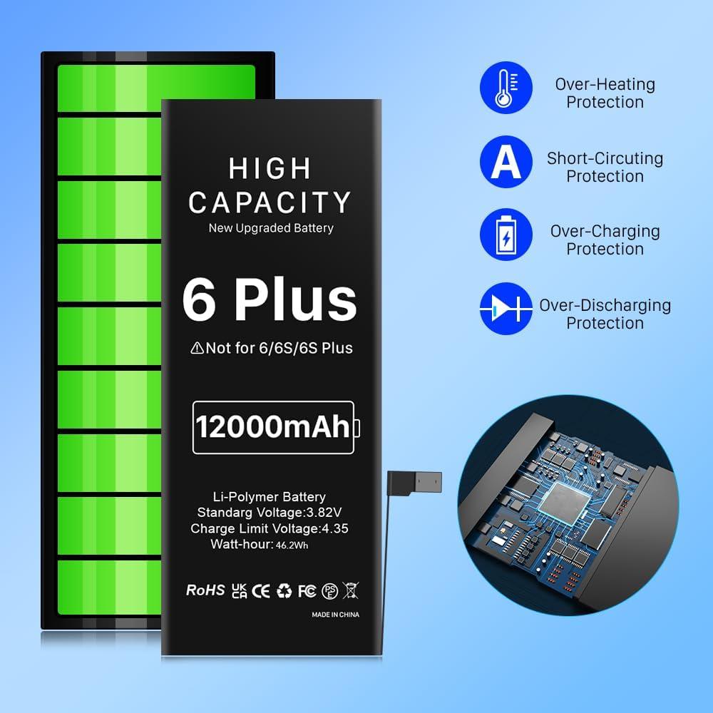 Batería WAVYPO 8500mAh para iPhone 6 Plus A1522 A1524 A1593