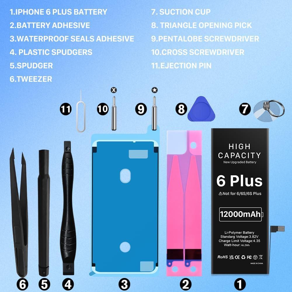 Batería WAVYPO 8500mAh para iPhone 6 Plus A1522 A1524 A1593