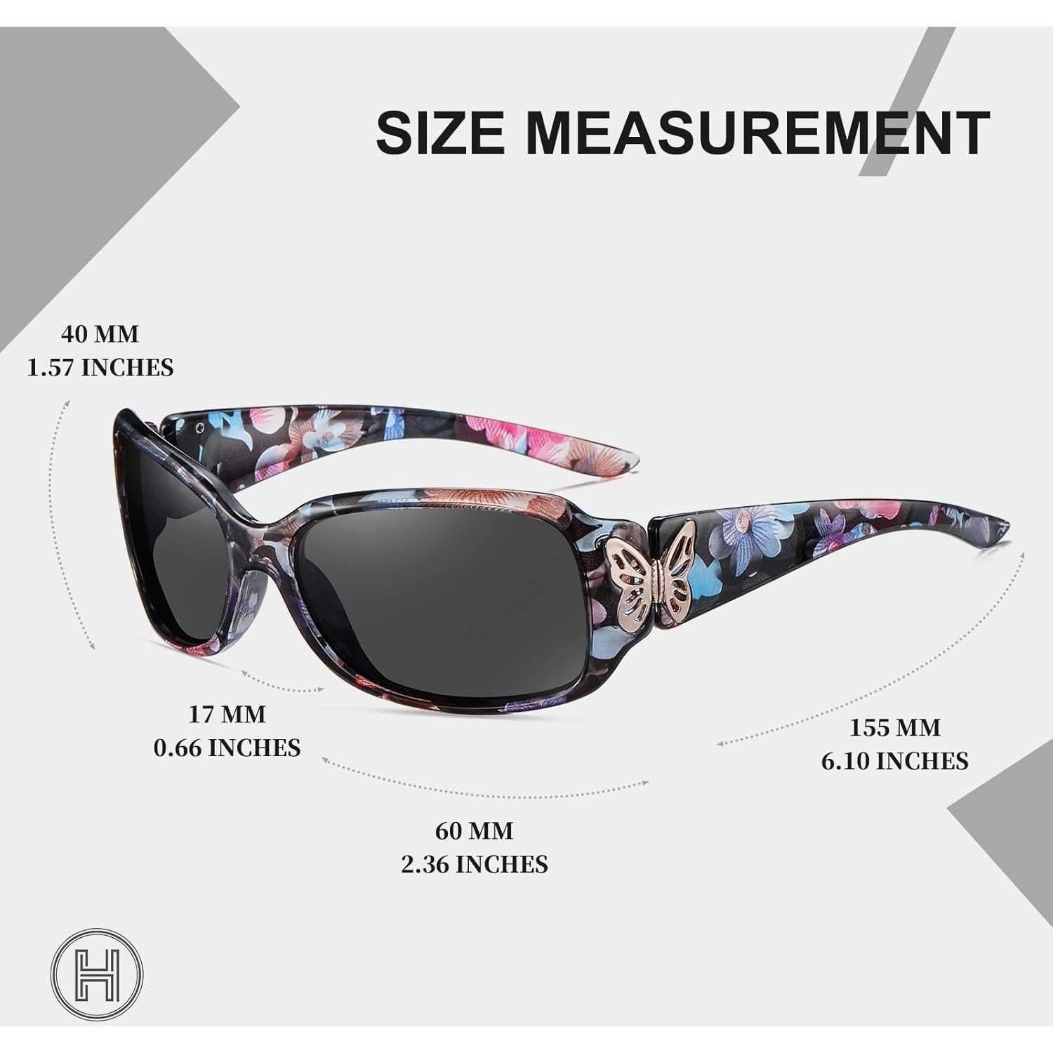 Gafas de sol HAOLOTA para mujeres - Diseño mariposa UV400