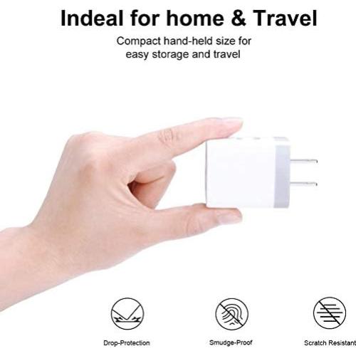 Cargador de Pared USB Sicodo 3 Puertos 3.1A Carga Rápida