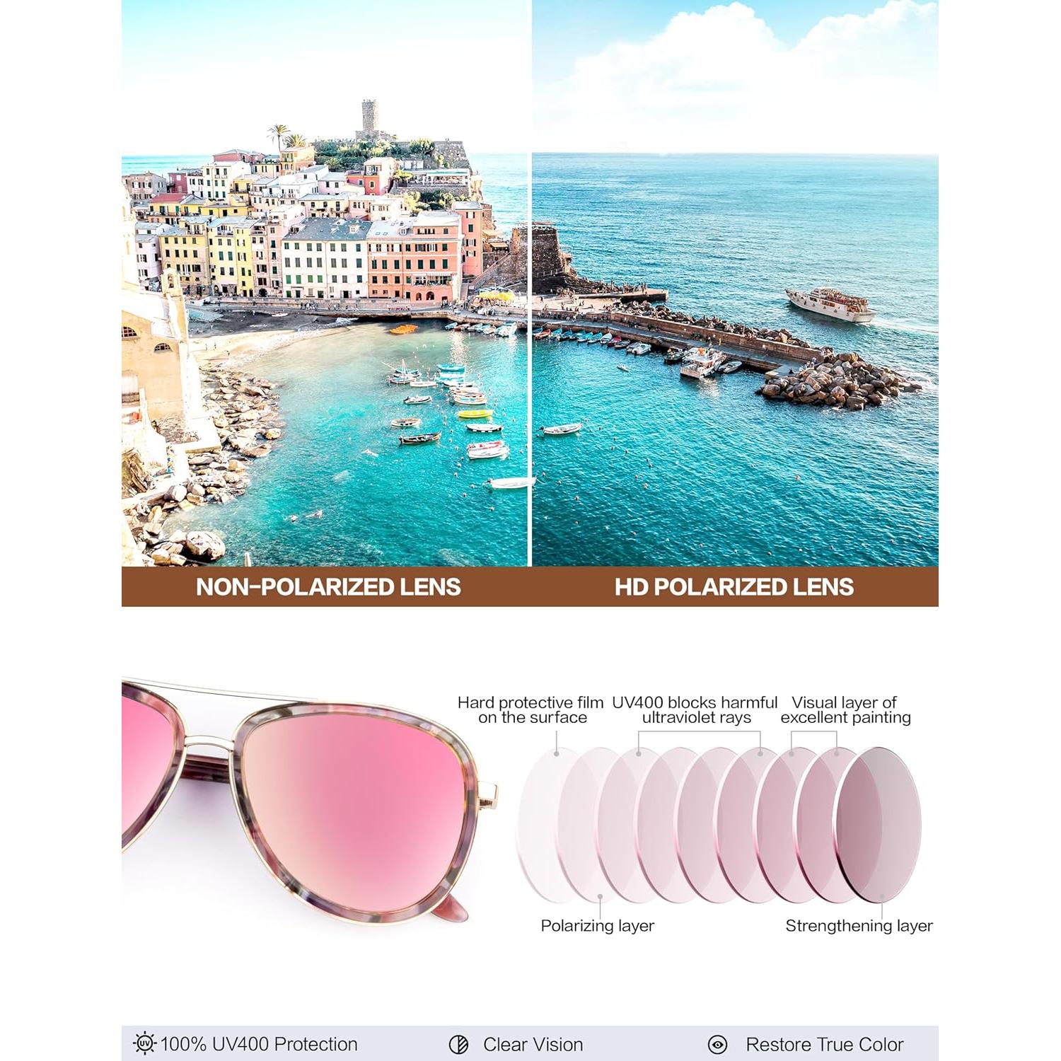 Gafas de sol BIRCEN para mujeres UV400 - Marco acetato