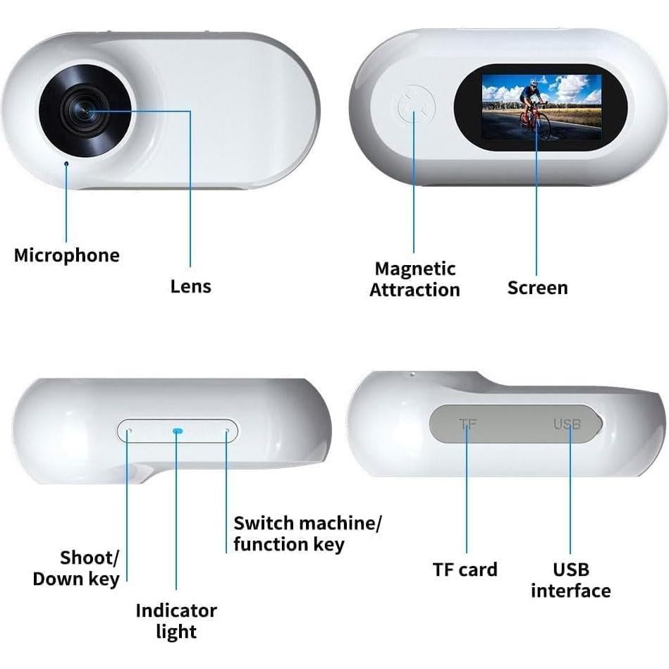 Cámara de Collar para Gatos Ehomful HD 1080P Compacta