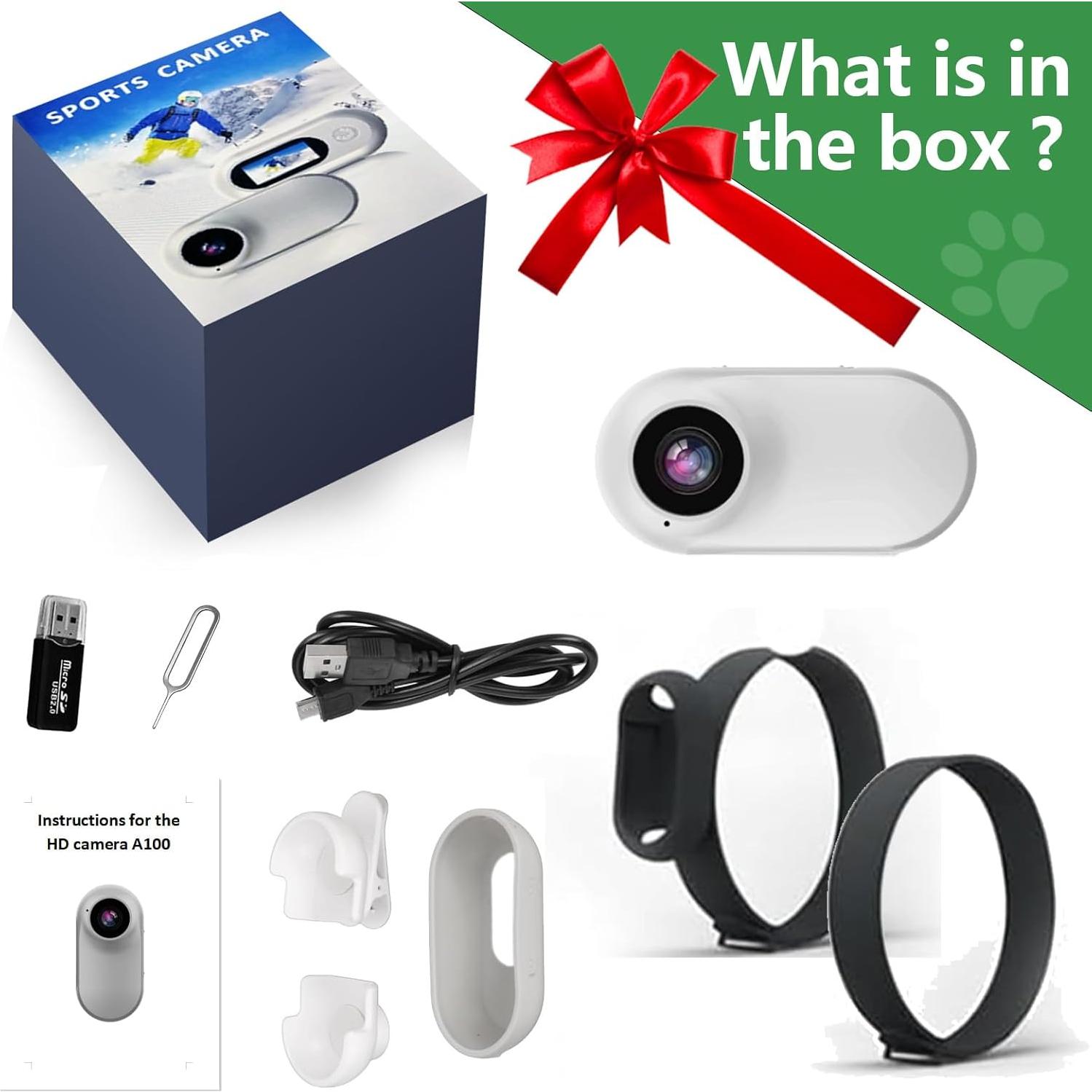 Cámara de Collar para Gatos Ehomful HD 1080P Compacta