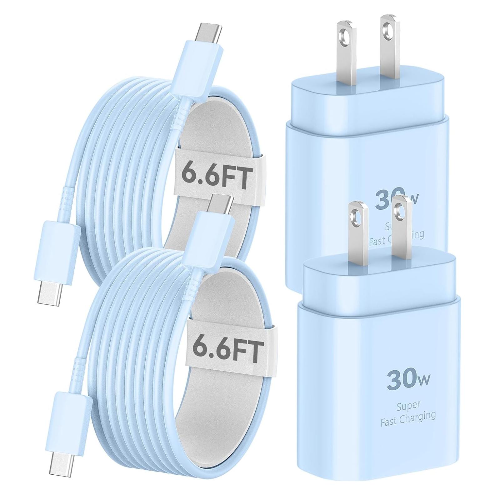 Cargador Rápido USB C 30W Shenzhen XD259 con Cable 2.0m Azul