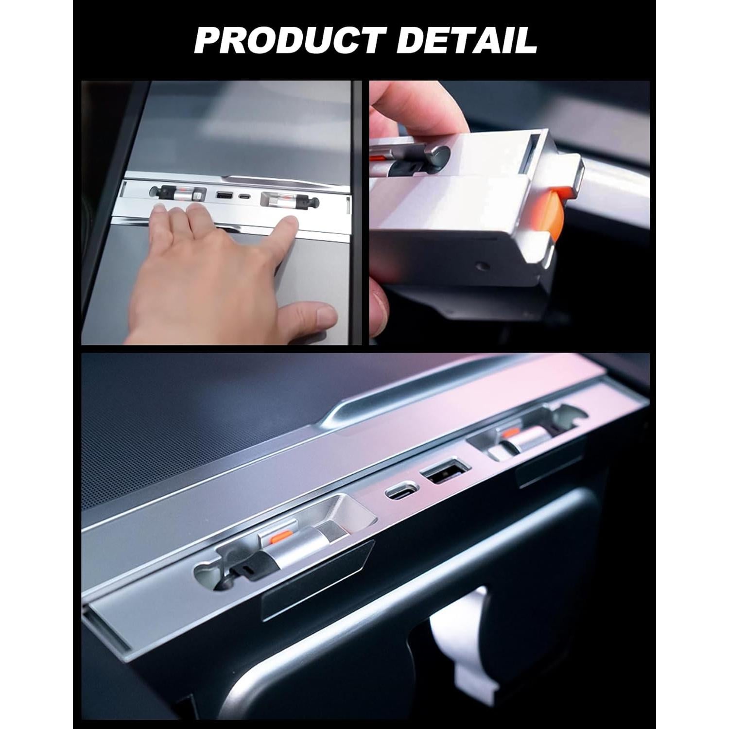 Hub USB 4-en-1 para Tesla 2024 Highland Modelo 3 54W