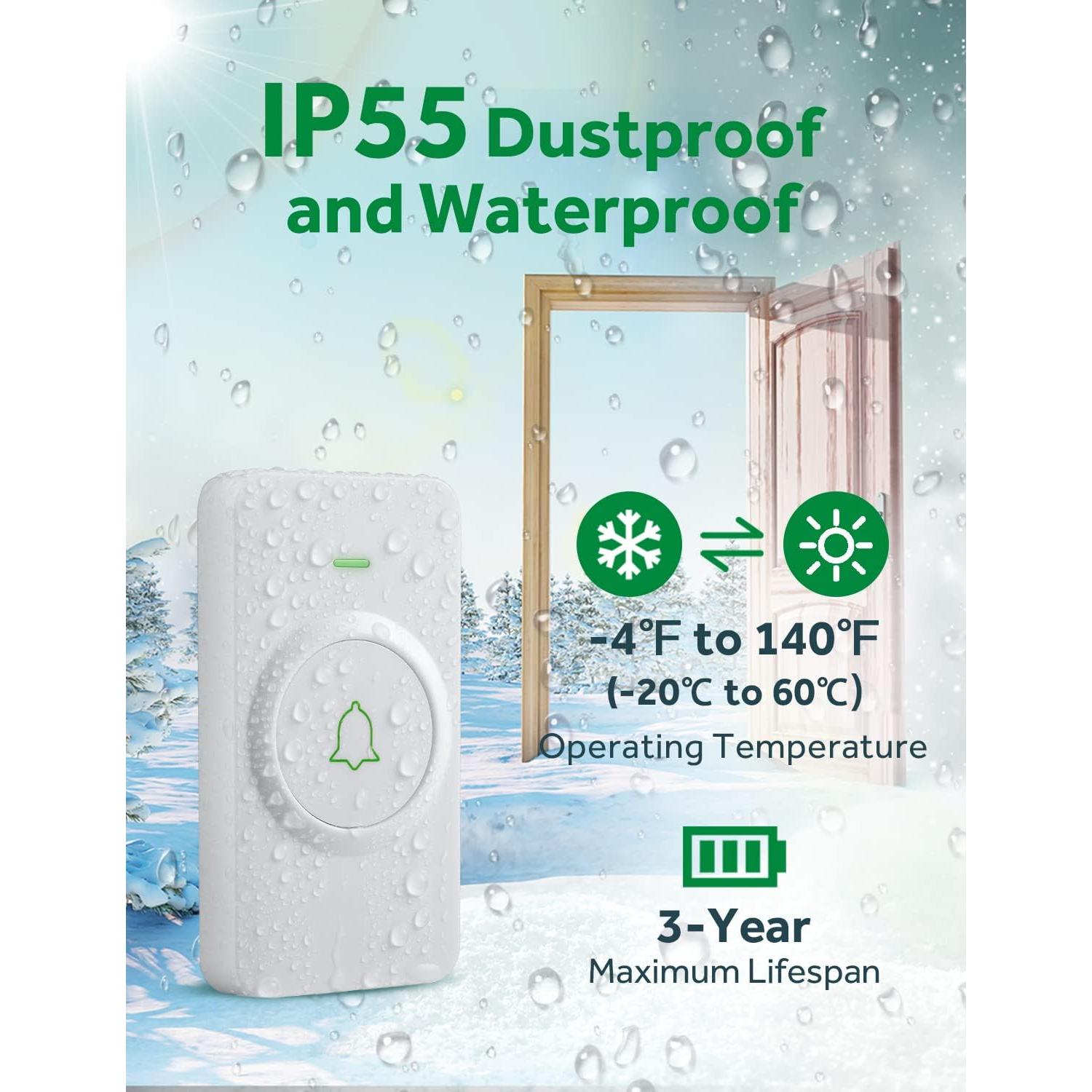 Timbre Inalámbrico AVANTEK CW-21 1000 Pies 52 Melodías