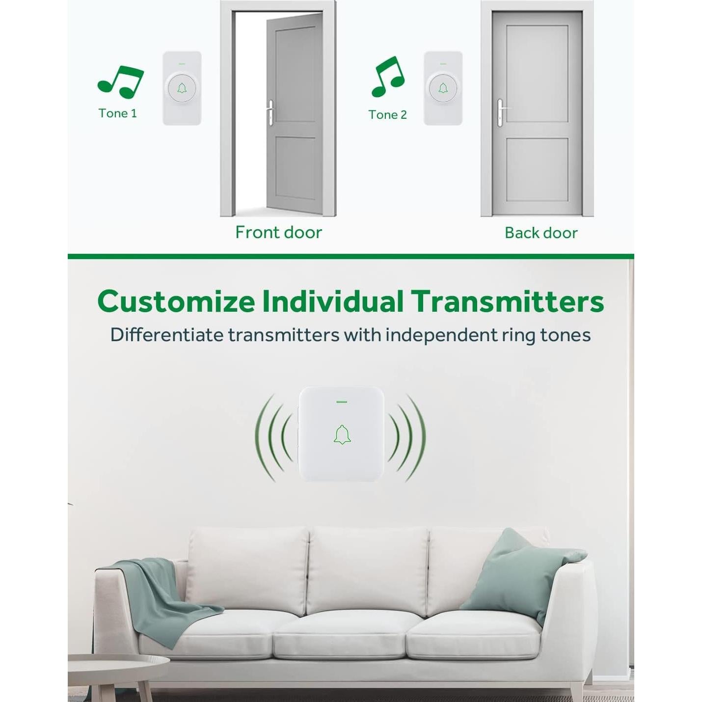 Timbre Inalámbrico AVANTEK CW-21 1000 Pies 52 Melodías