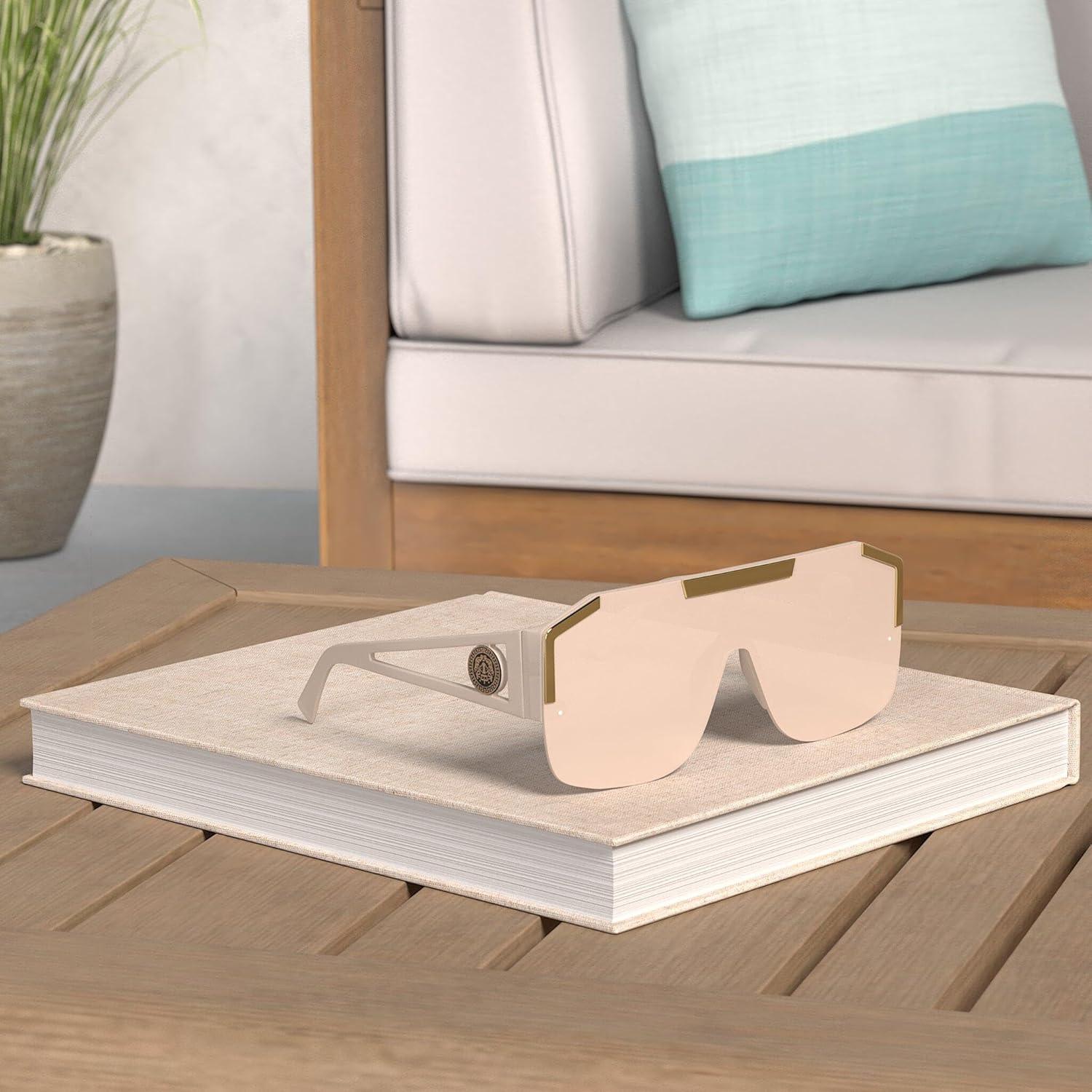 Gafas de sol cuadradas AIEYEZO con lente plana 72mm