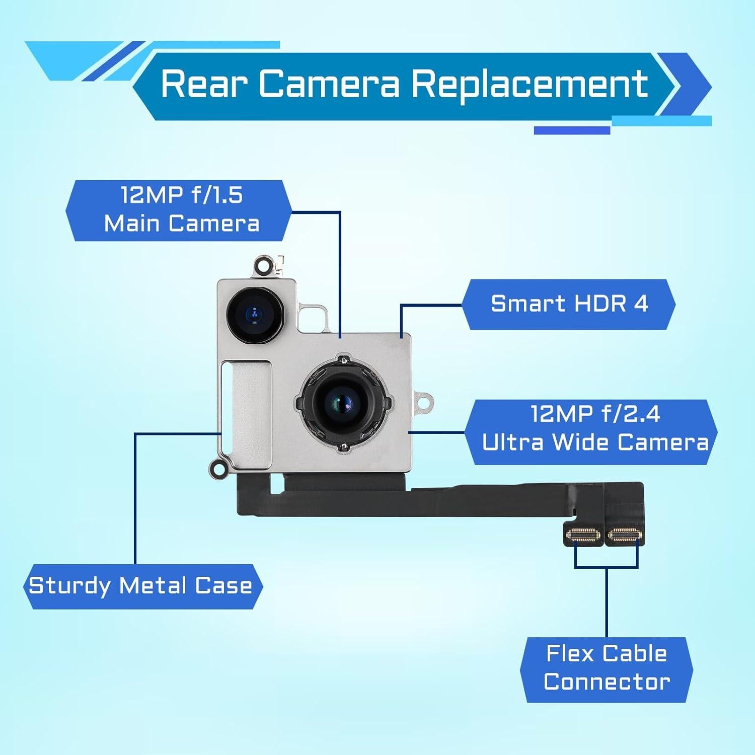 Reemplazo Cámara Trasera iPhone 14 Plus 12MP + Herramientas