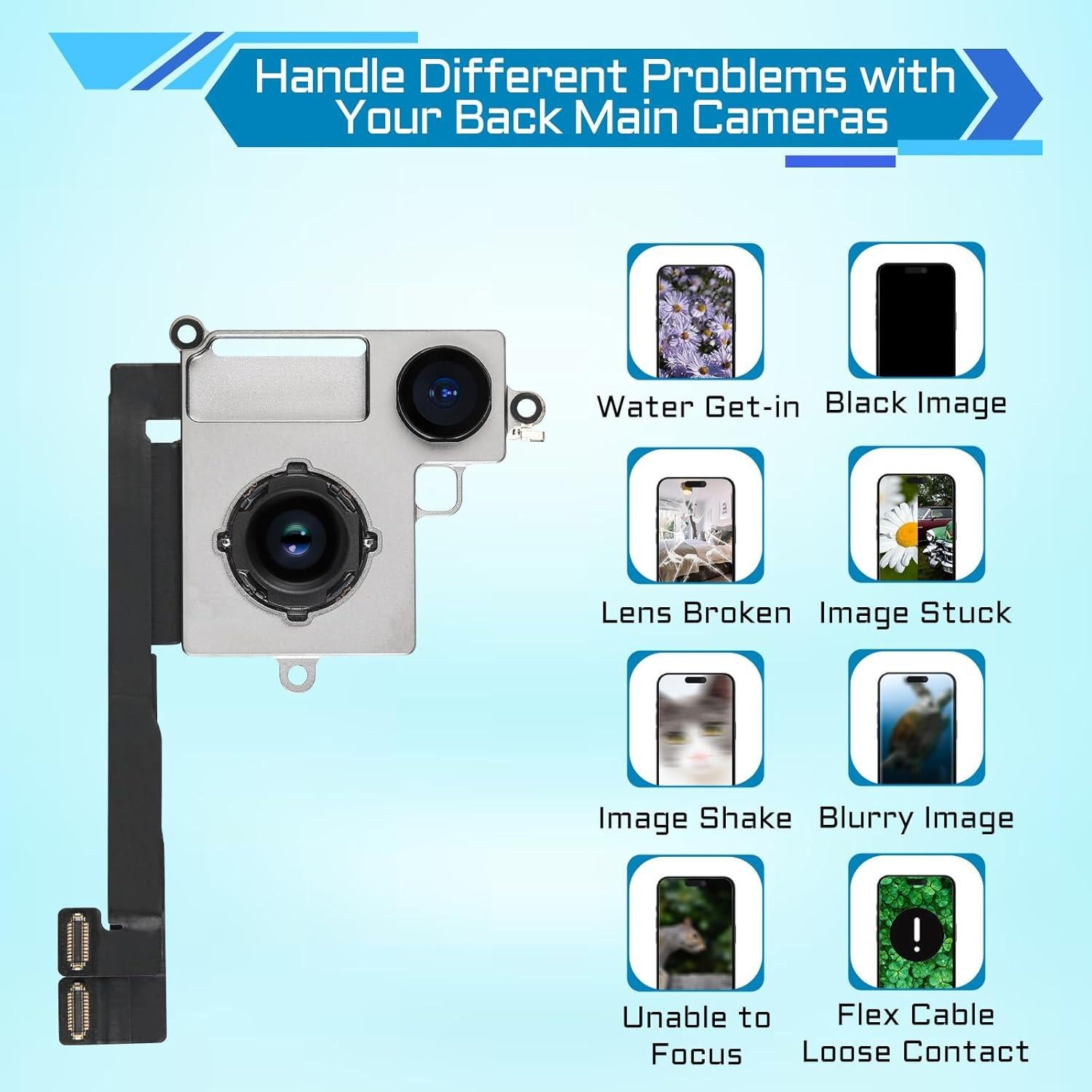 Reemplazo Cámara Trasera iPhone 14 Plus 12MP + Herramientas