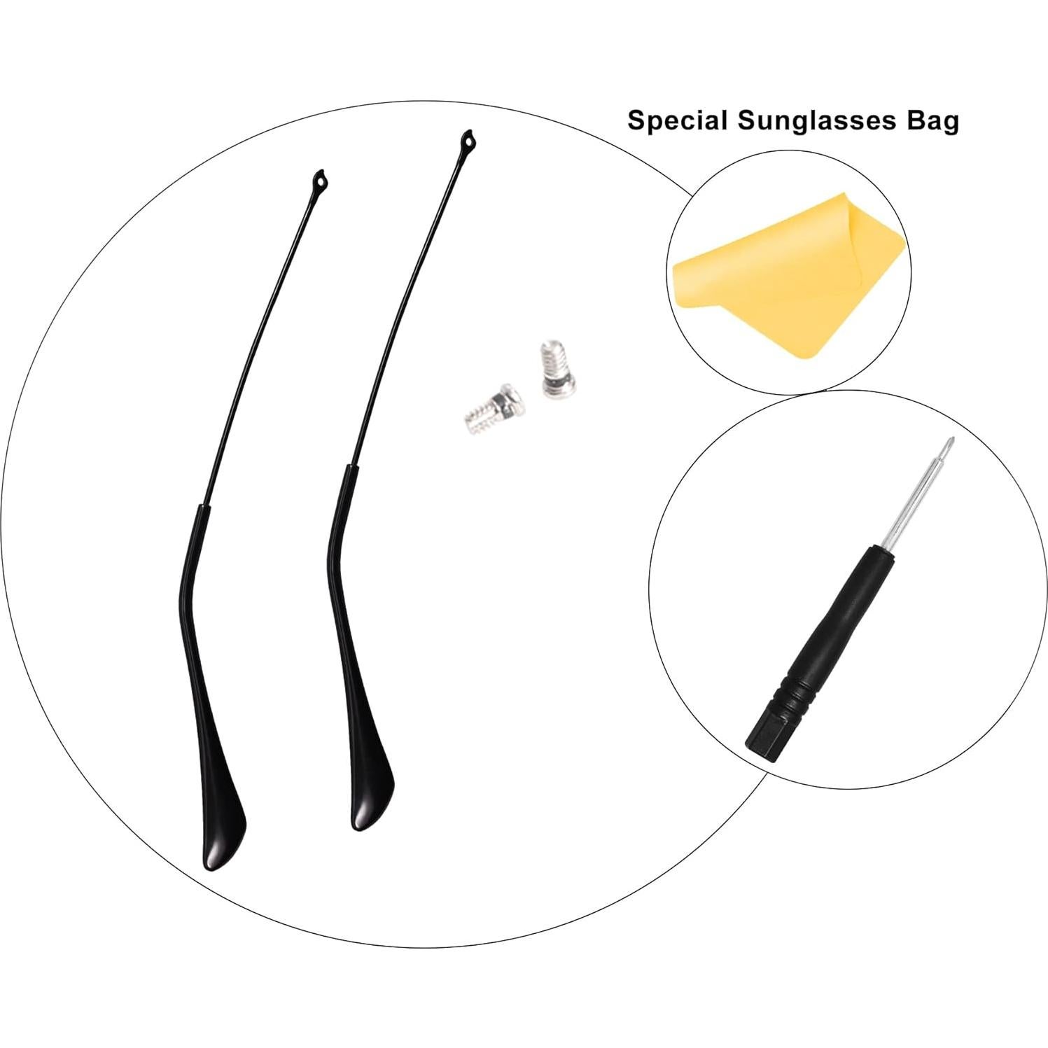 Consejos de Templo Ray-Ban Aviador RB3025 Kit Reparación