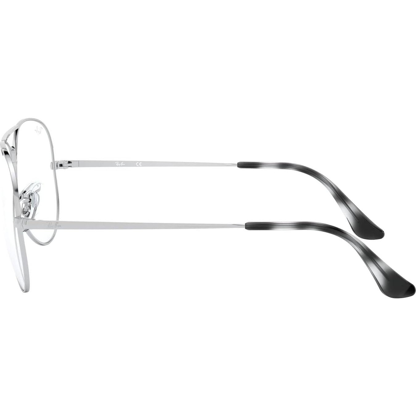 Gafas de Prescripción Ray-Ban RX6489 Aviador Plata 58mm