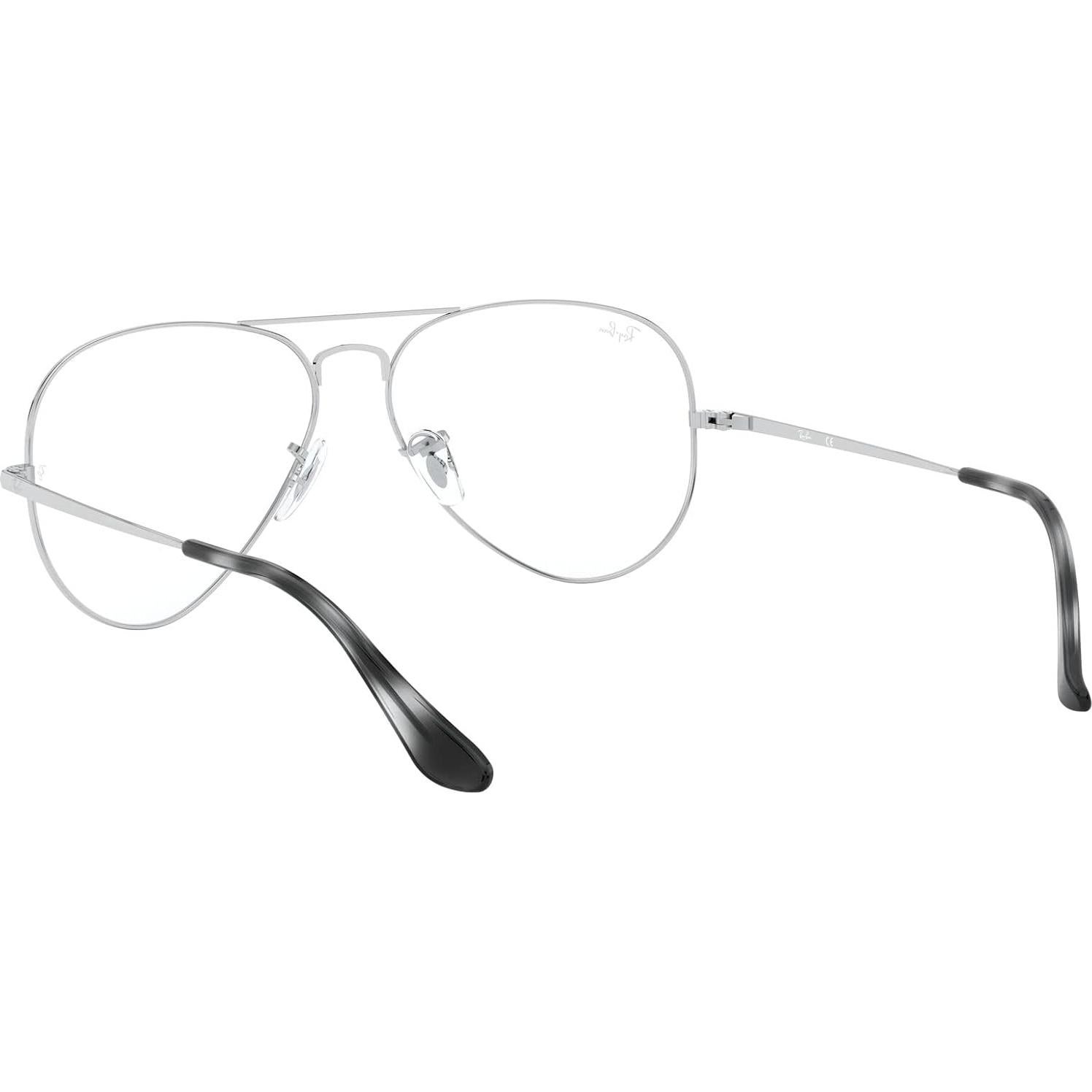 Gafas de Prescripción Ray-Ban RX6489 Aviador Plata 58mm