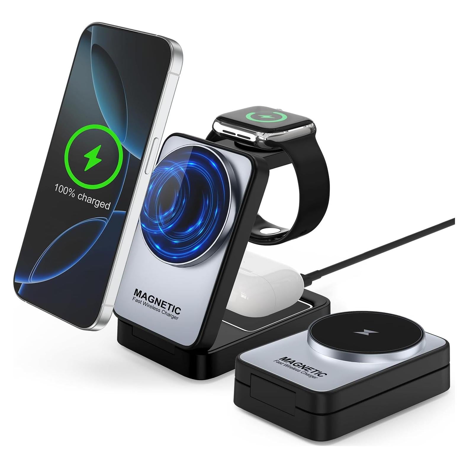 Estación de Carga Inalámbrica 3 en 1 MagSafe para Apple