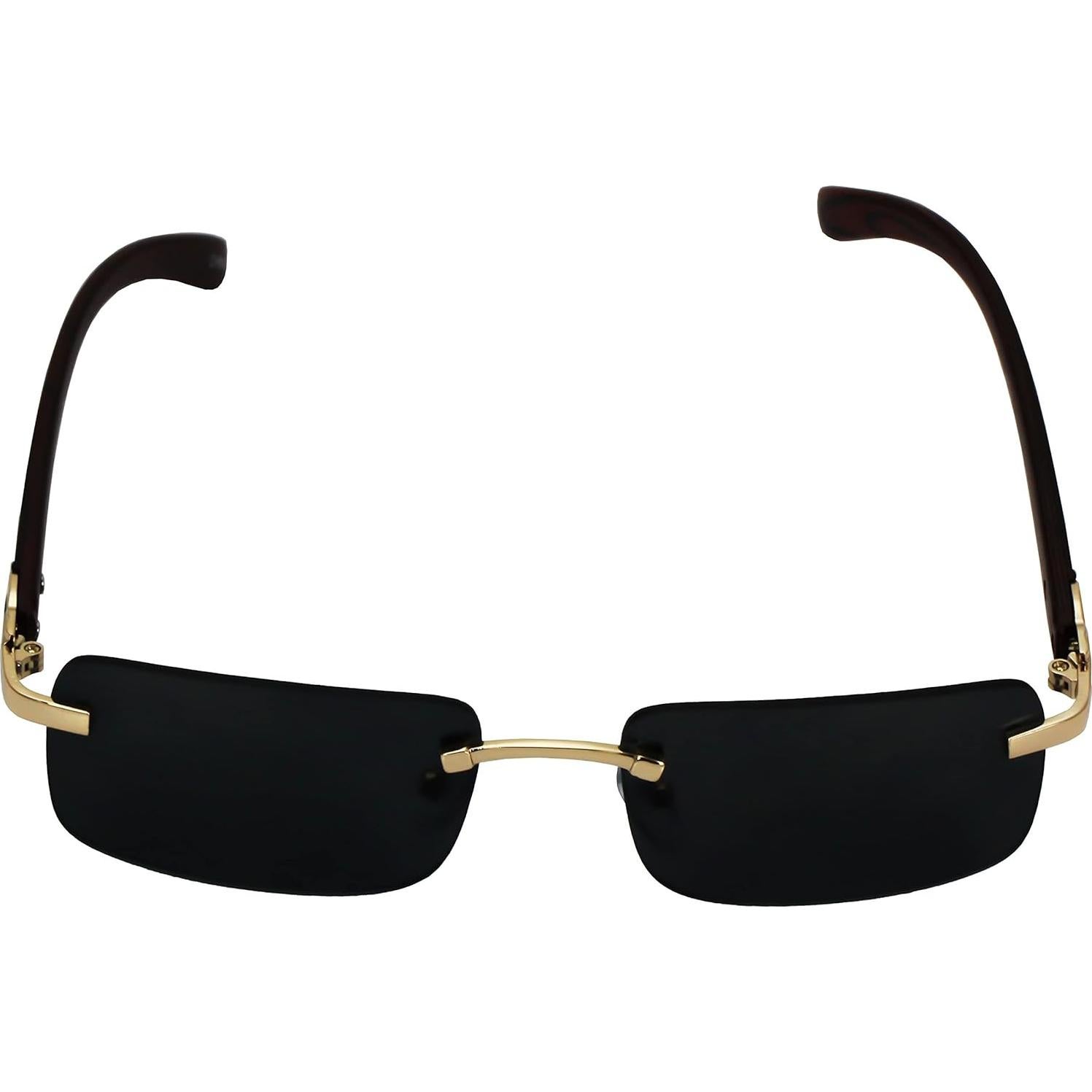 Gafas de sol Elite Slim sin montura metal y madera UV