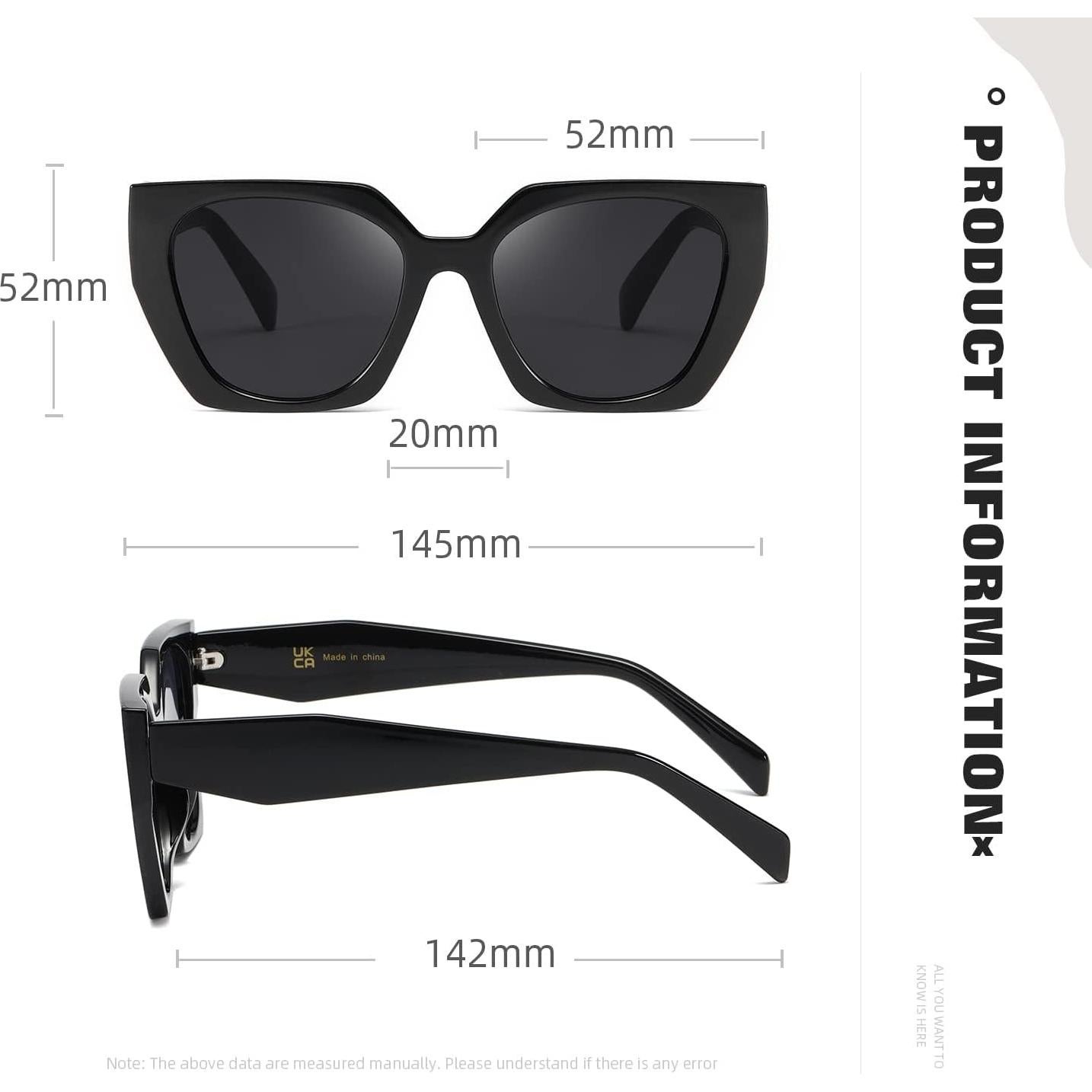 Gafas de sol cuadradas TIANYESY con protección UV para todos