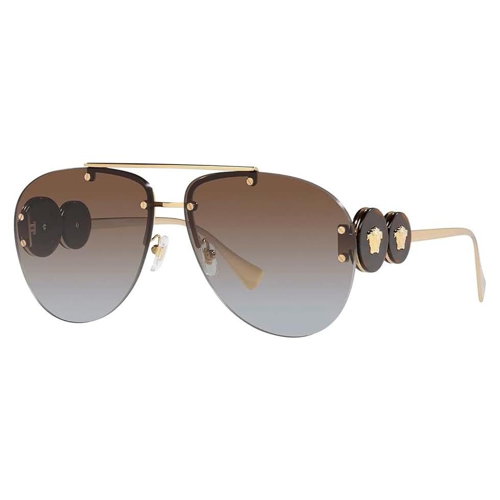 Gafas de sol aviador Versace VE2250 doradas con lente marrón