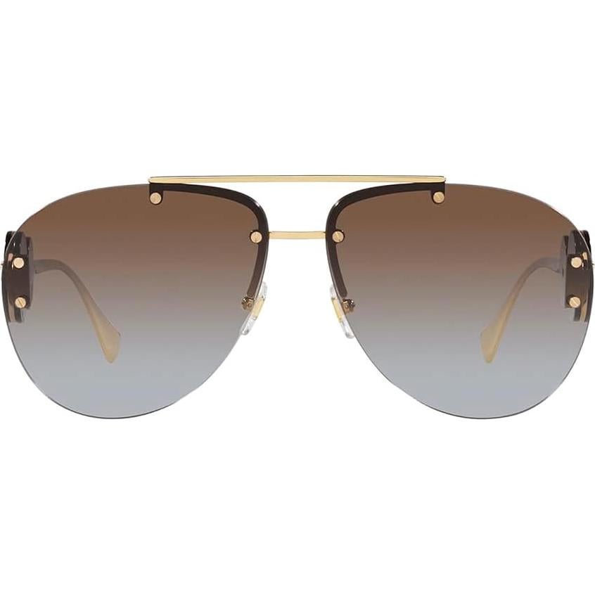 Gafas de sol aviador Versace VE2250 doradas con lente marrón