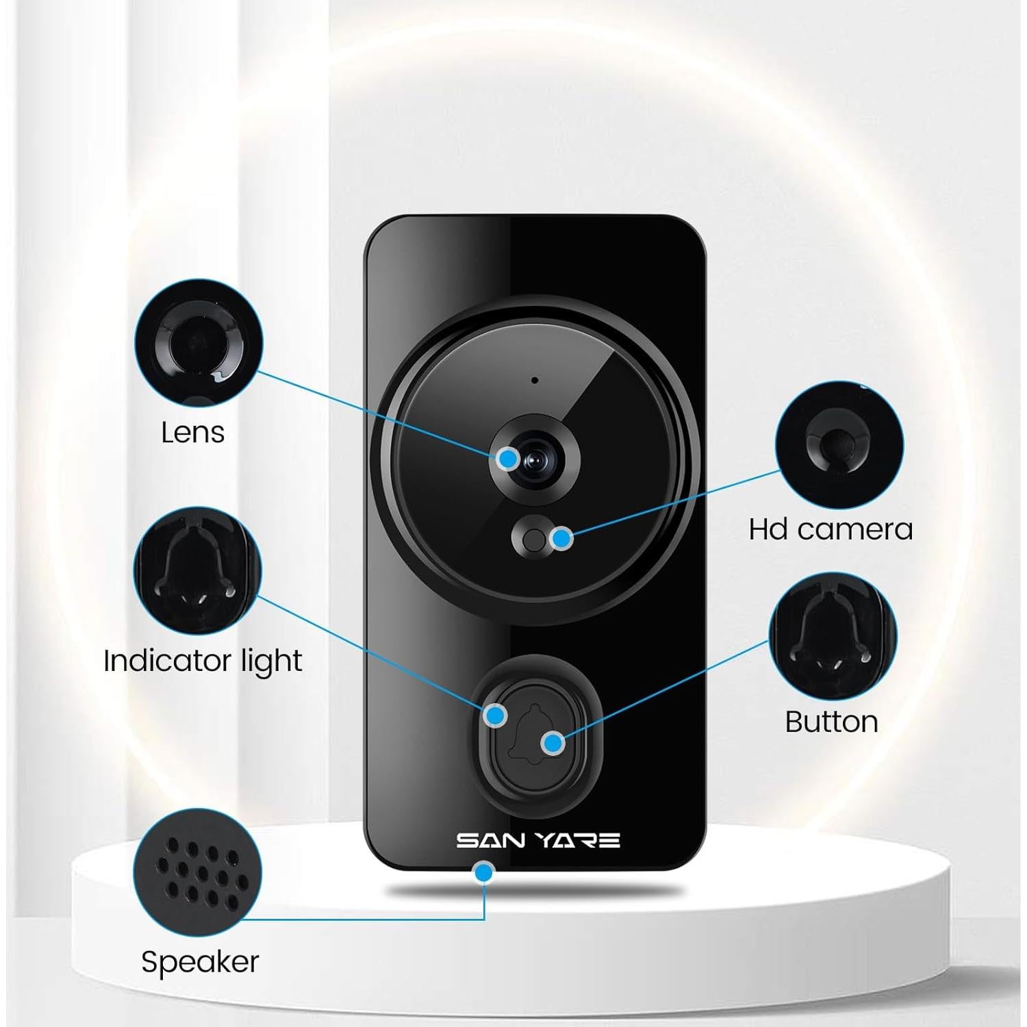 Timbre de Video Inalámbrico WOCOKA VD100 con App y Foto