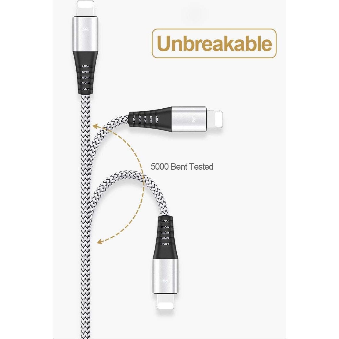 Cable USB Tipo C iFlash 1.83m Carga Rápida Trenzado Nylon Plata