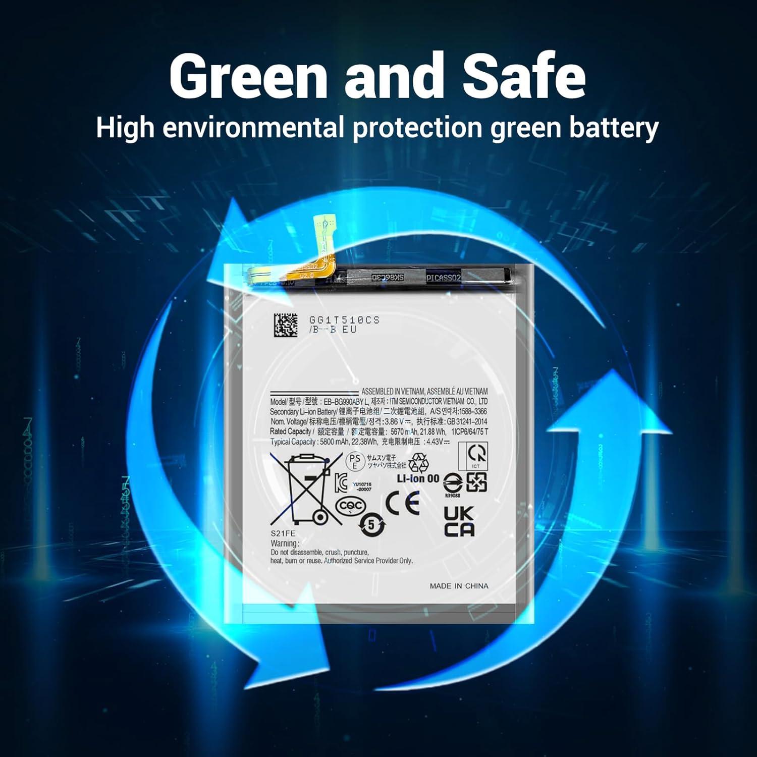 Batería de Reemplazo SHENMZ 5800mAh para Galaxy S21 FE