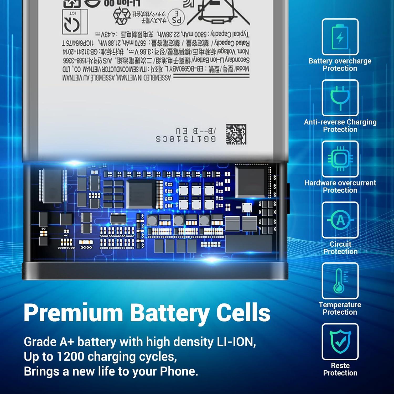 Batería de Reemplazo SHENMZ 5800mAh para Galaxy S21 FE