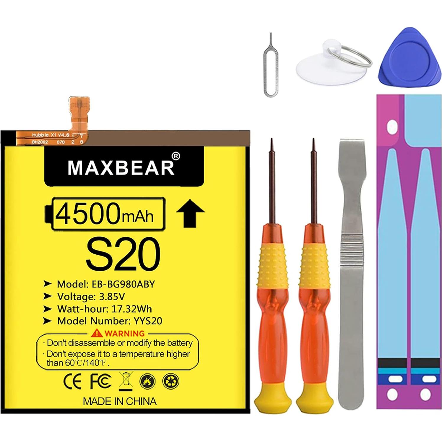 Batería de Reemplazo MAXBEAR 4500mAh para Samsung Galaxy S20