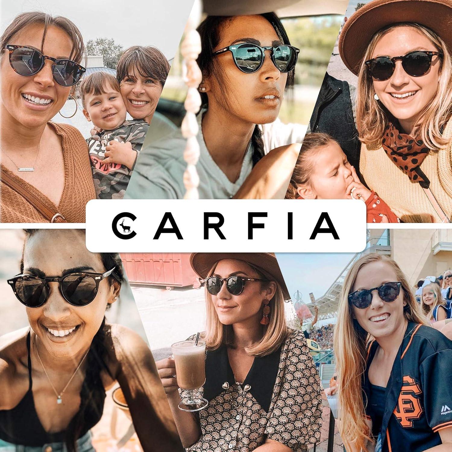Gafas de sol redondas CARFIA para mujeres con UV400