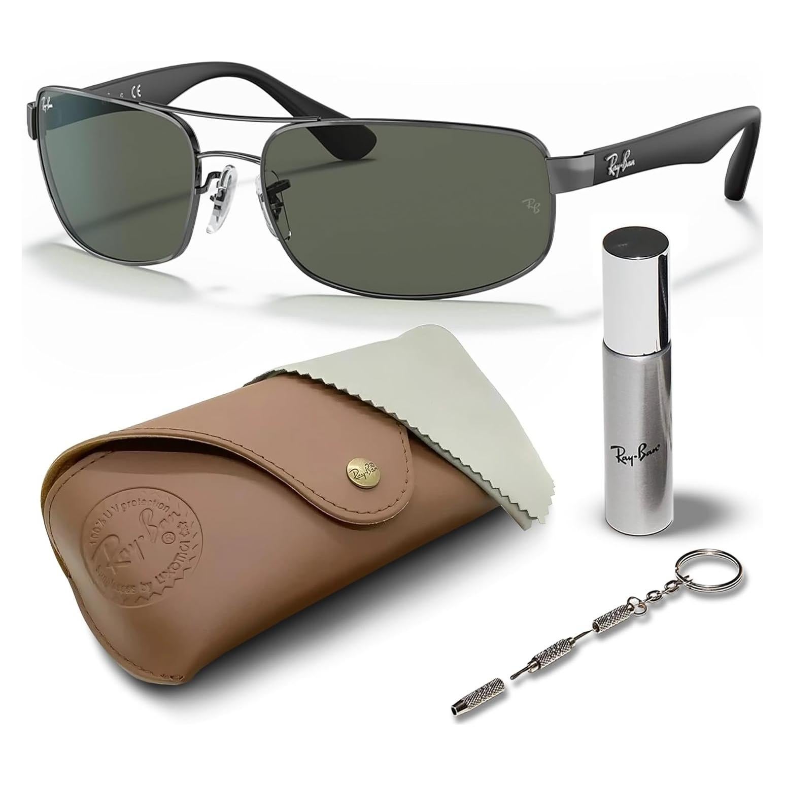 Gafas de sol Ray-Ban RB3445 Rectangulares 61mm Verde G-15