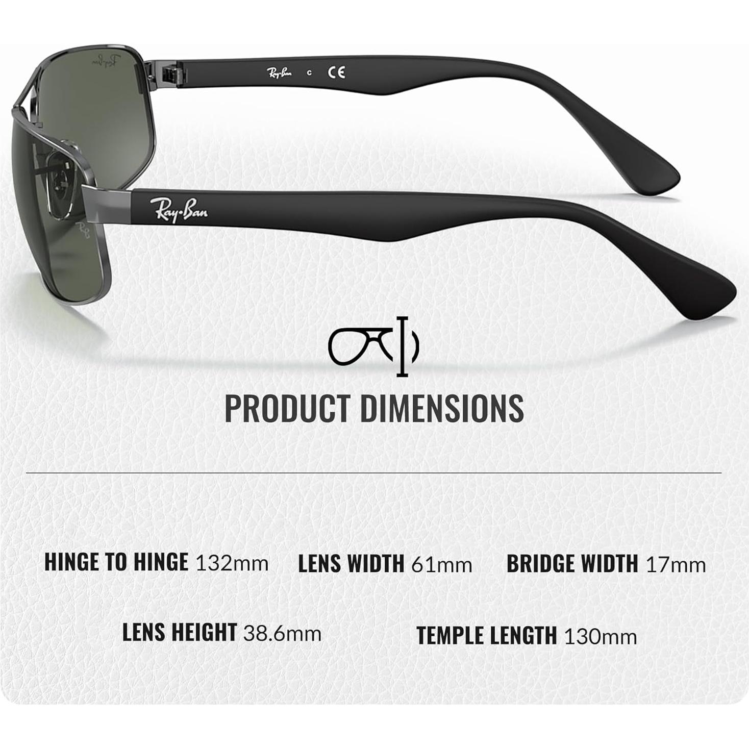 Gafas de sol Ray-Ban RB3445 Rectangulares 61mm Verde G-15