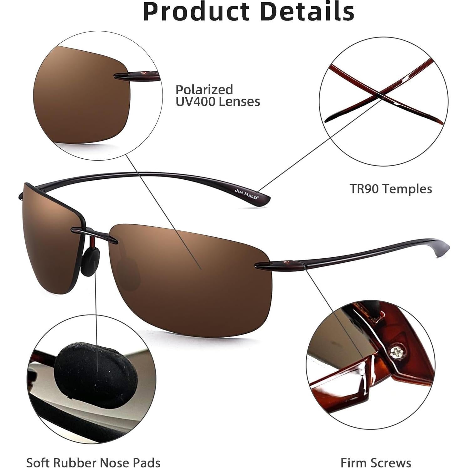 Gafas de sol deportivas JIM HALO TR90 polarizadas UV400