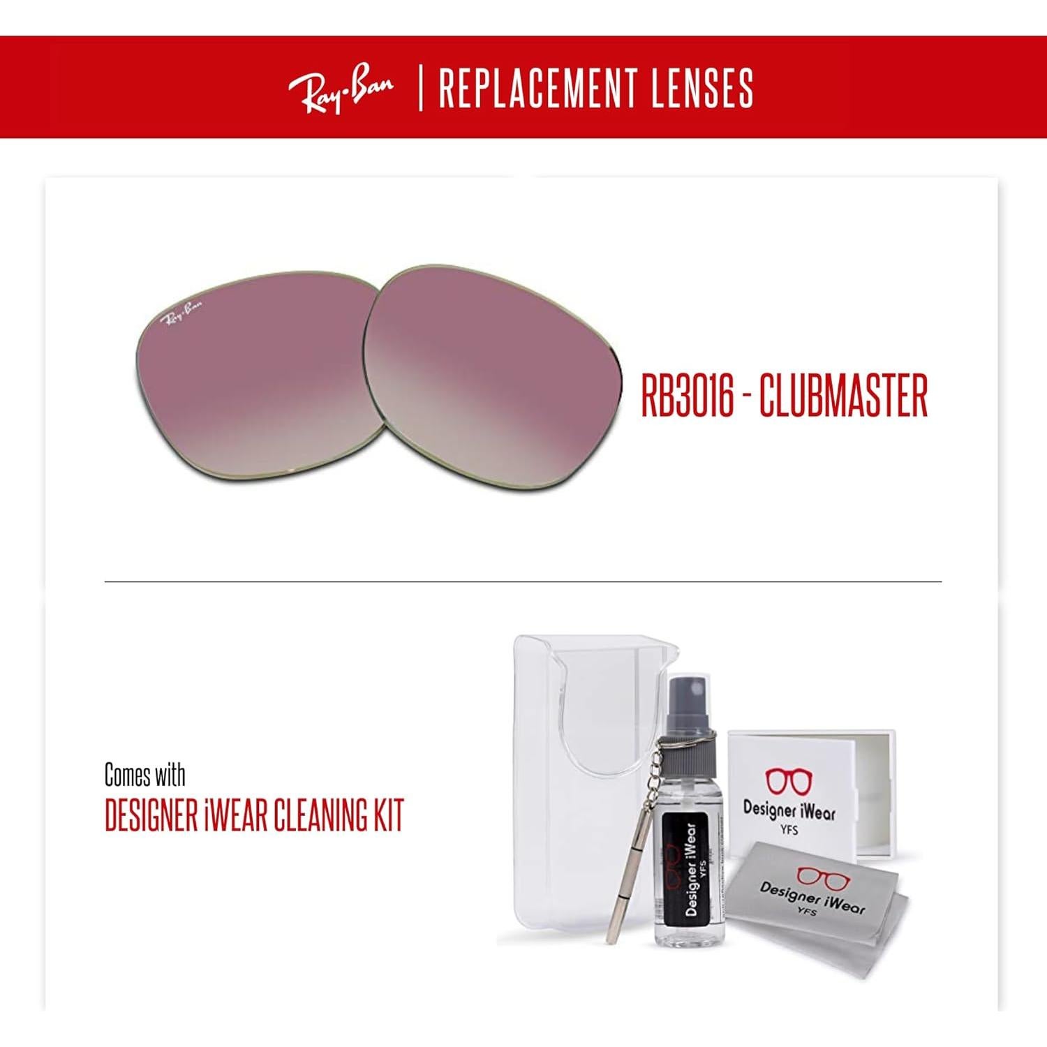 Ray-Ban Clubmaster RB3016 Lentes 51mm + Kit de Cuidado