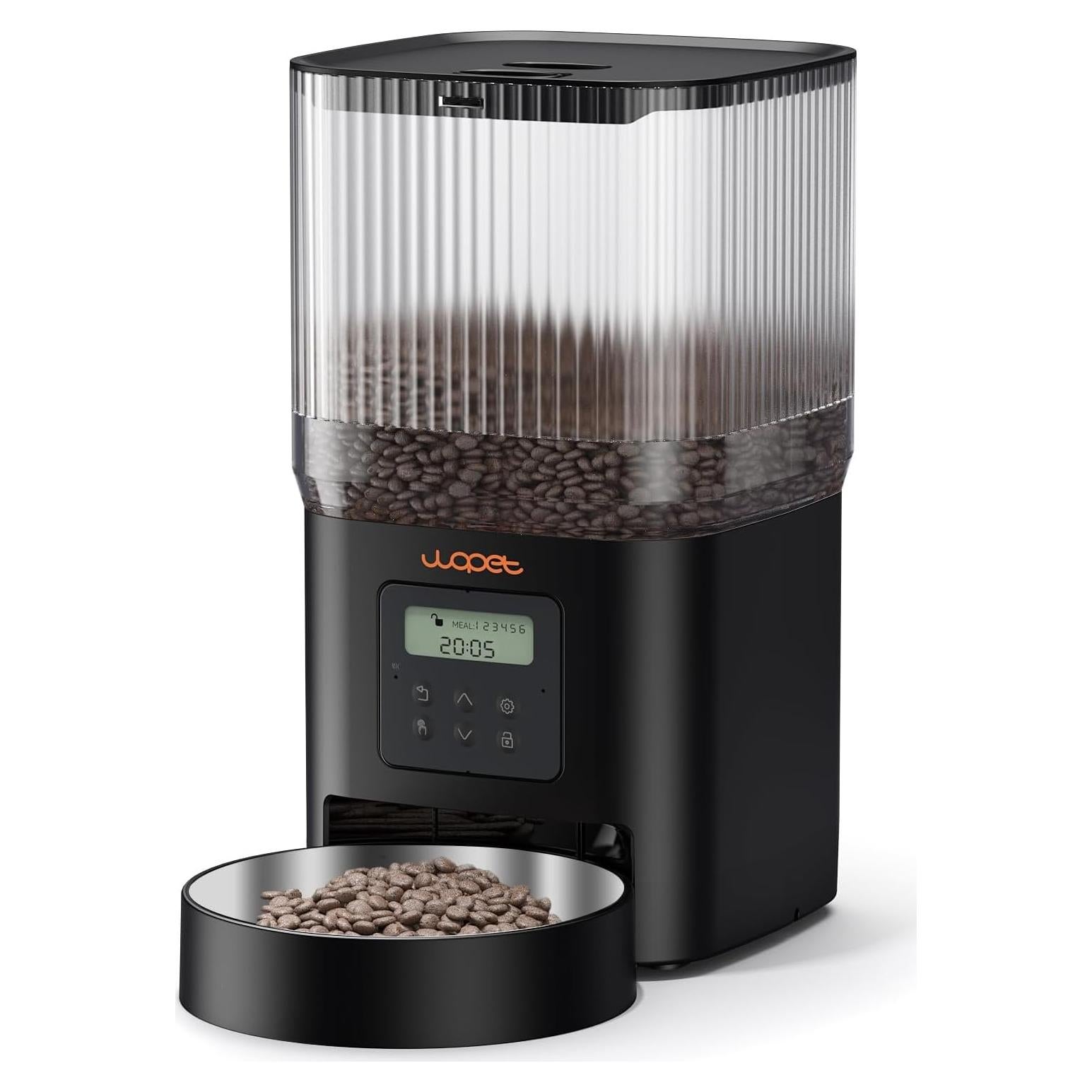 Comedero Automático WOPET 4L para Gatos y Perros Negro