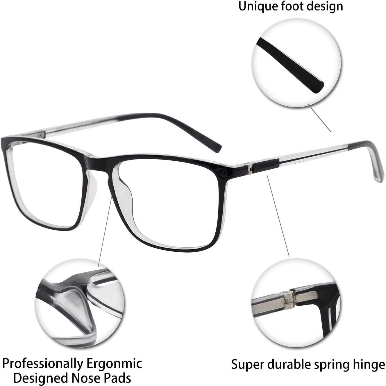 Gafas de Lectura OCCI CHIARI Rectangulares 2.25x Negro/Transp.