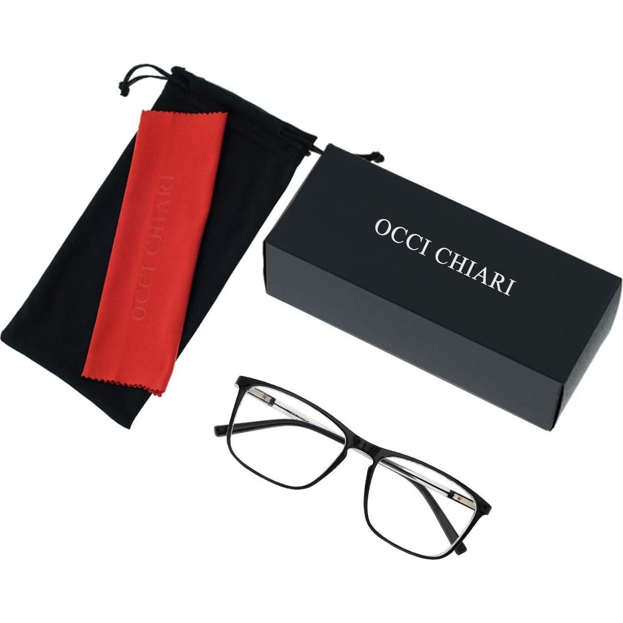 Gafas de Lectura OCCI CHIARI Rectangulares 2.25x Negro/Transp.
