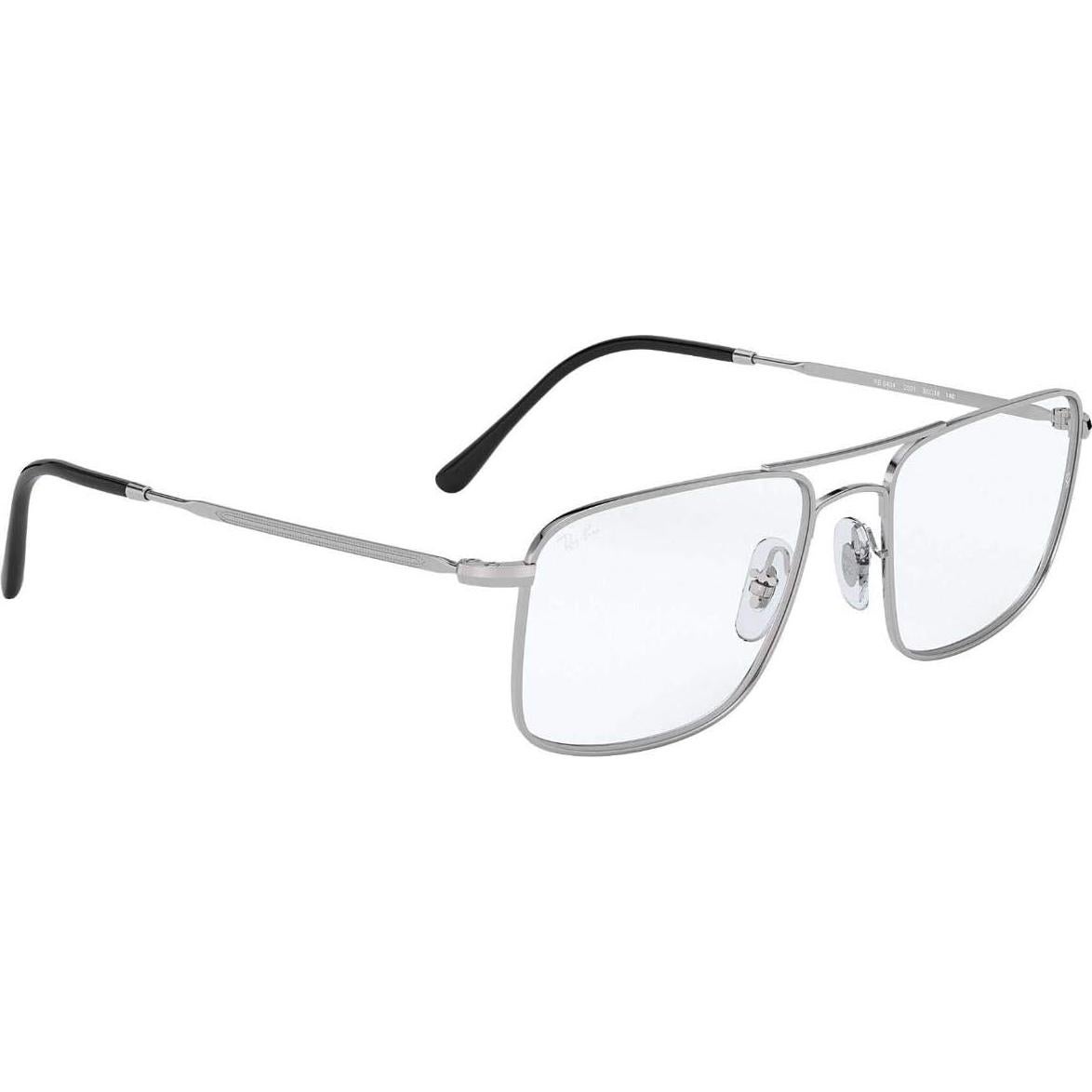 Montura Gafas Ray-Ban Rx6434 Cuadradas Plata 55mm