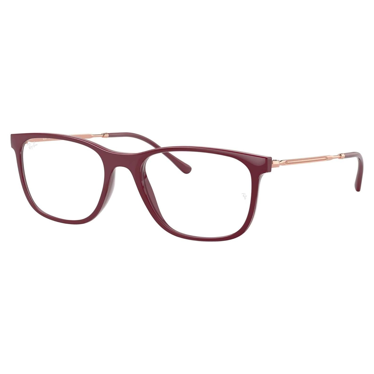 Montura de Gafas Ray-Ban RX7244 Cuadradas 51mm Rojo Cereza