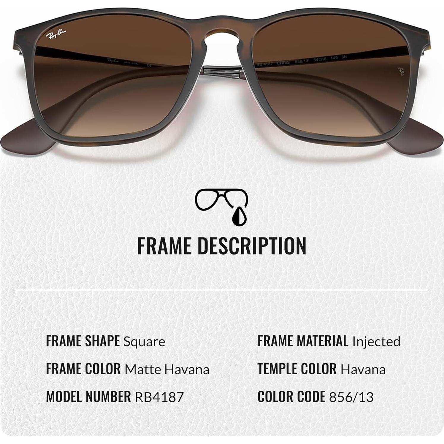 Gafas de sol Ray-Ban RB4187 Chris cuadradas con accesorios