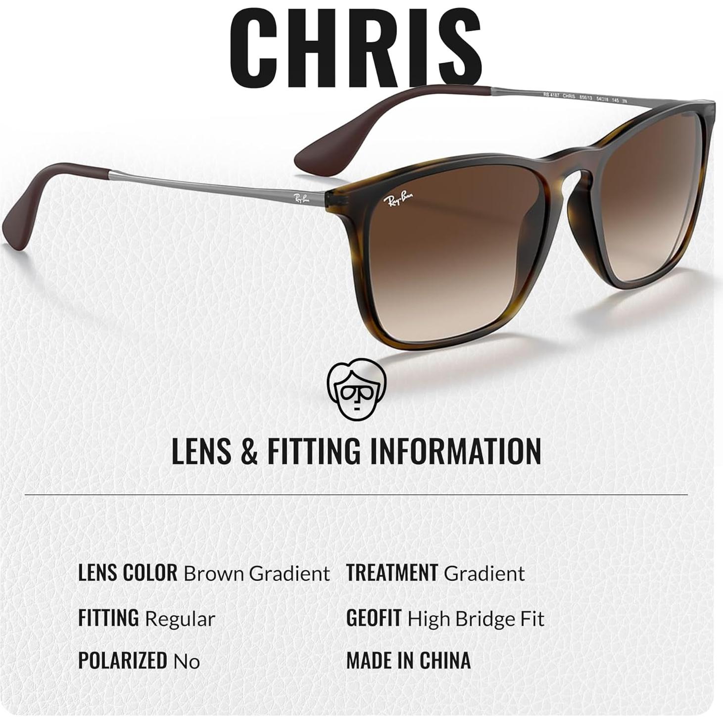 Gafas de sol Ray-Ban RB4187 Chris cuadradas con accesorios