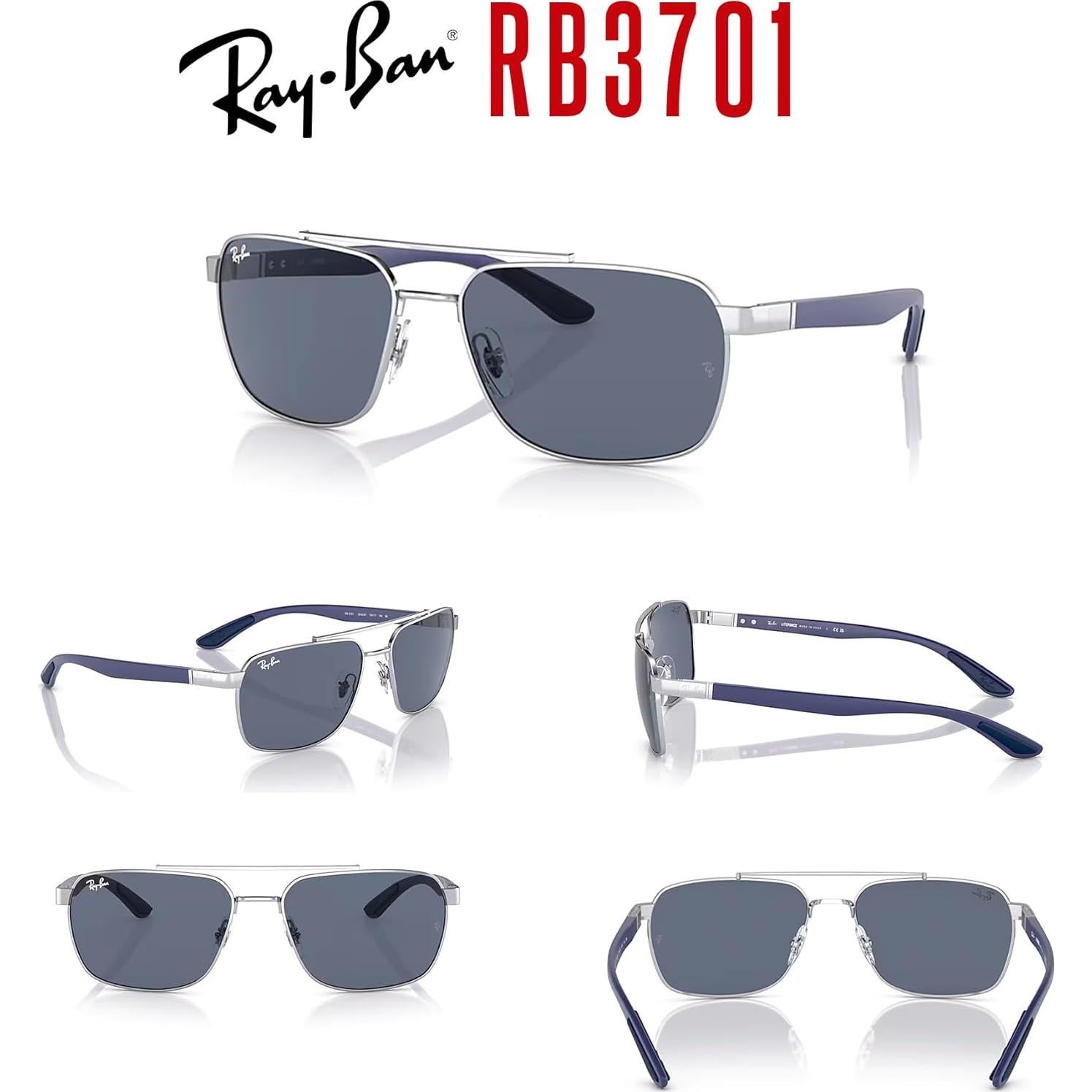 Gafas de Sol Ray-Ban RB3701 Rectangulares Plata 59mm