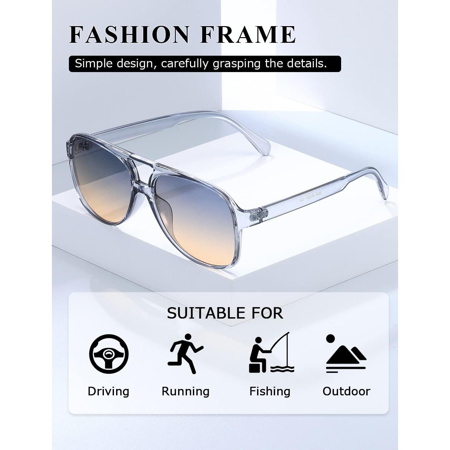 Gafas de sol TIANYESY retro unisex 70s con protección UV