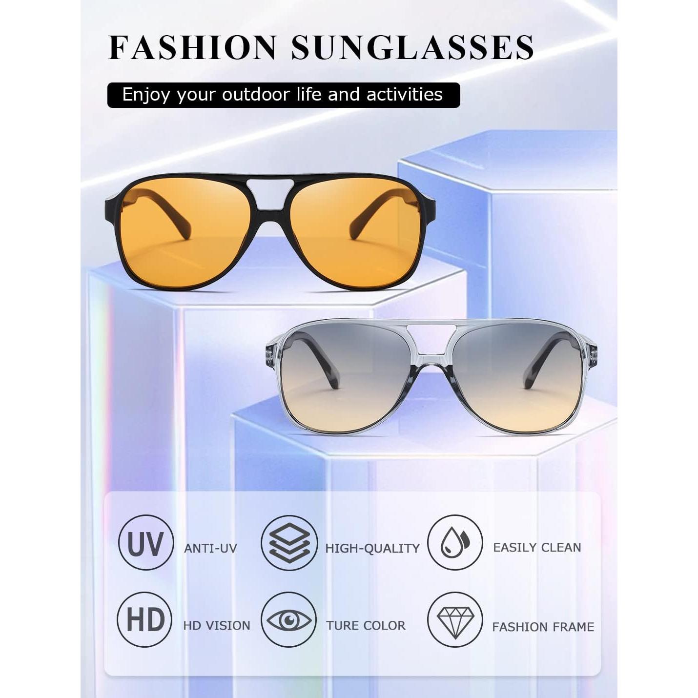 Gafas de sol TIANYESY retro unisex 70s con protección UV