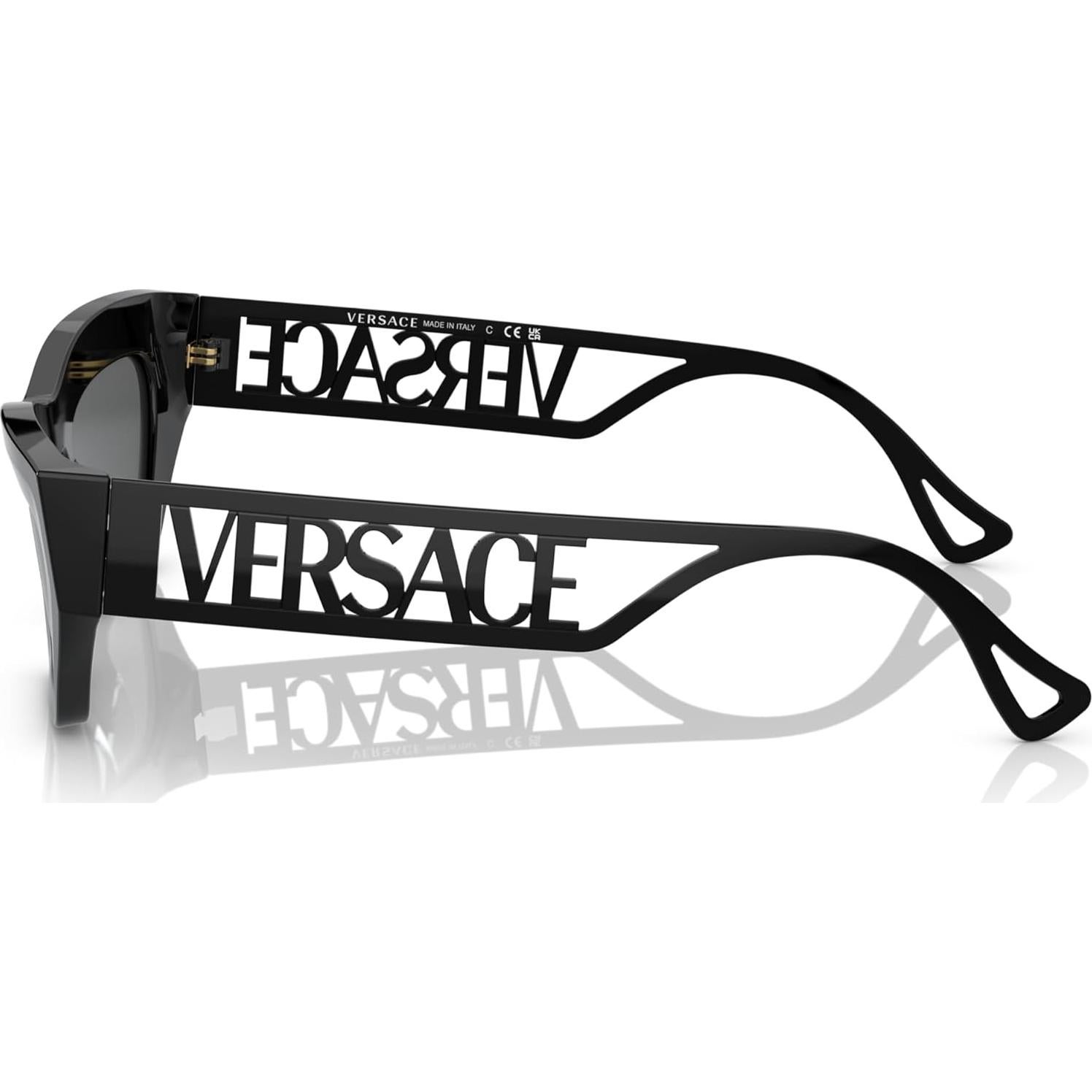 Gafas de sol Versace Mujer Marco Negro Lentes Grises 53mm