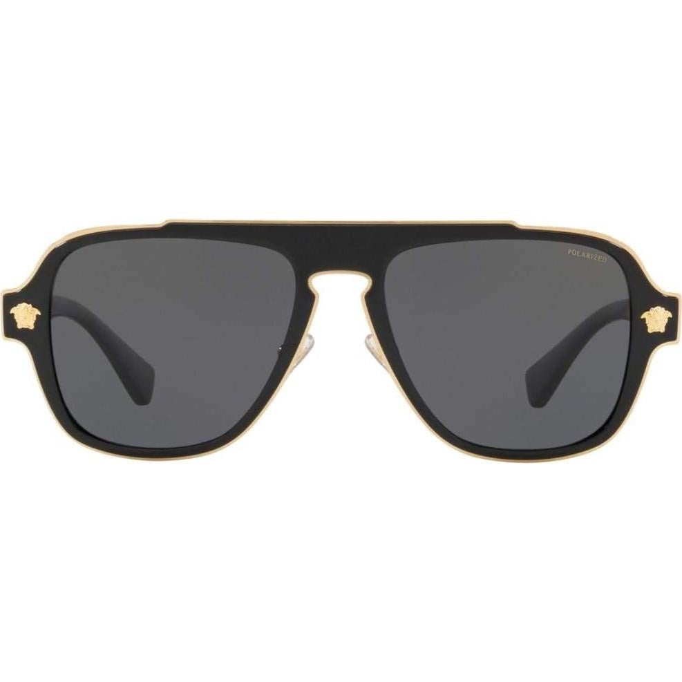 Gafas de sol aviador Versace Medusa Charm con lente gris