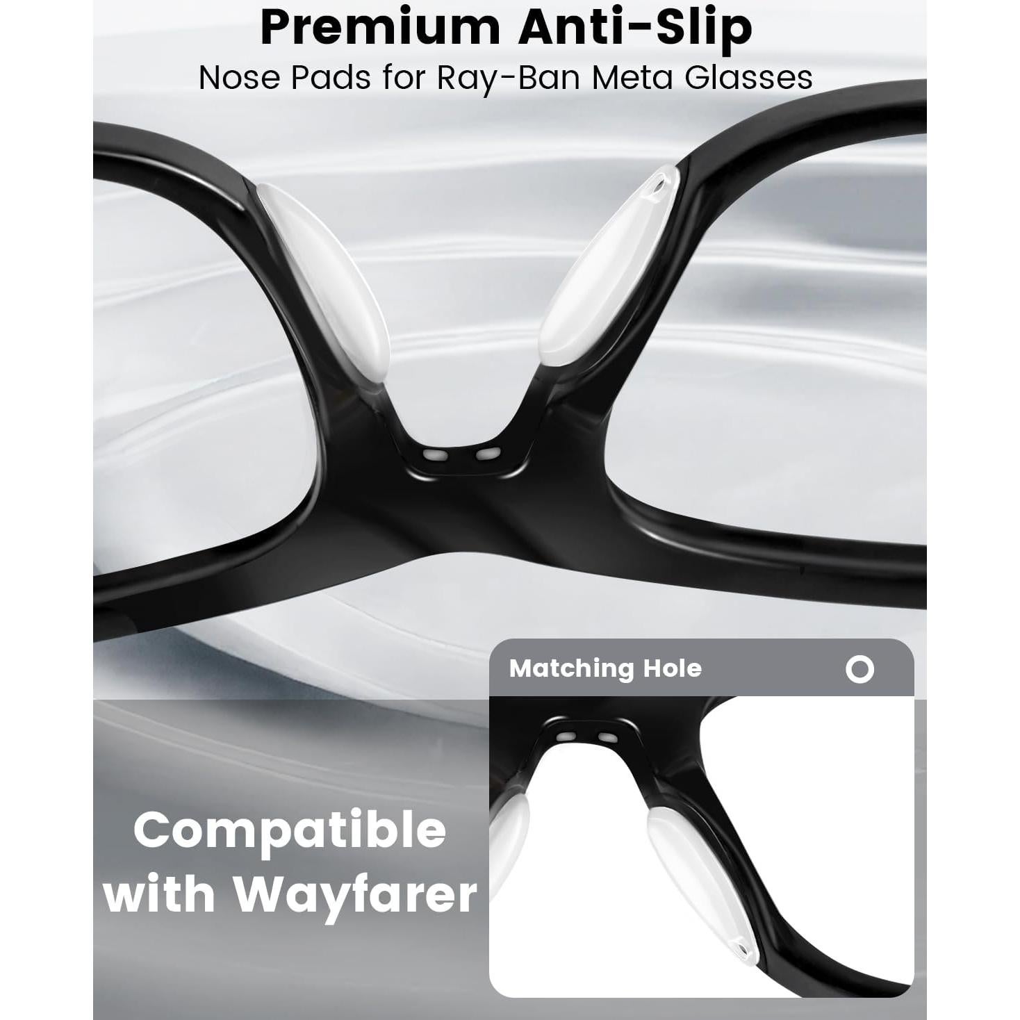 Almohadillas Nasales Silicona Ray-Ban Meta Wayfarer 8 Pzas