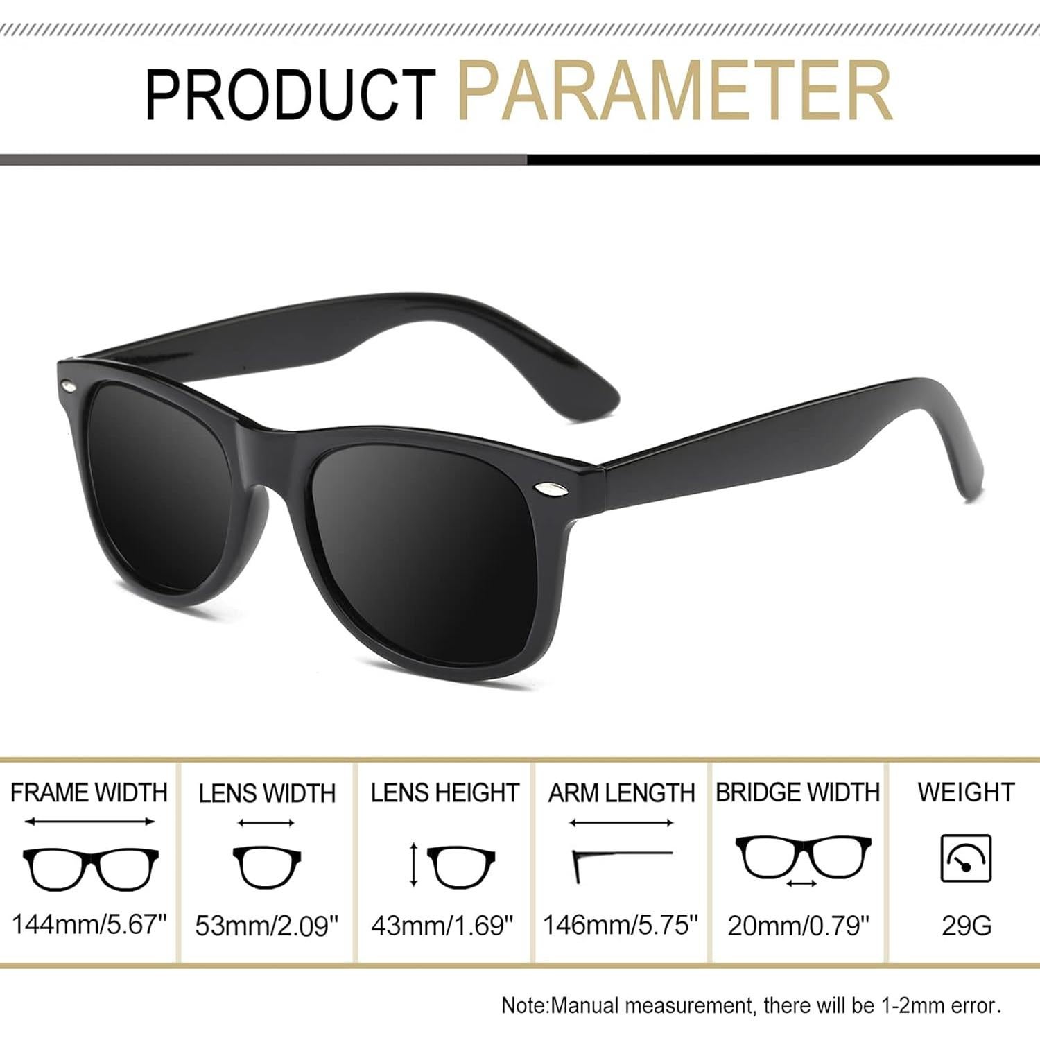 Gafas de sol Joopin cuadradas polarizadas UV400 unisex