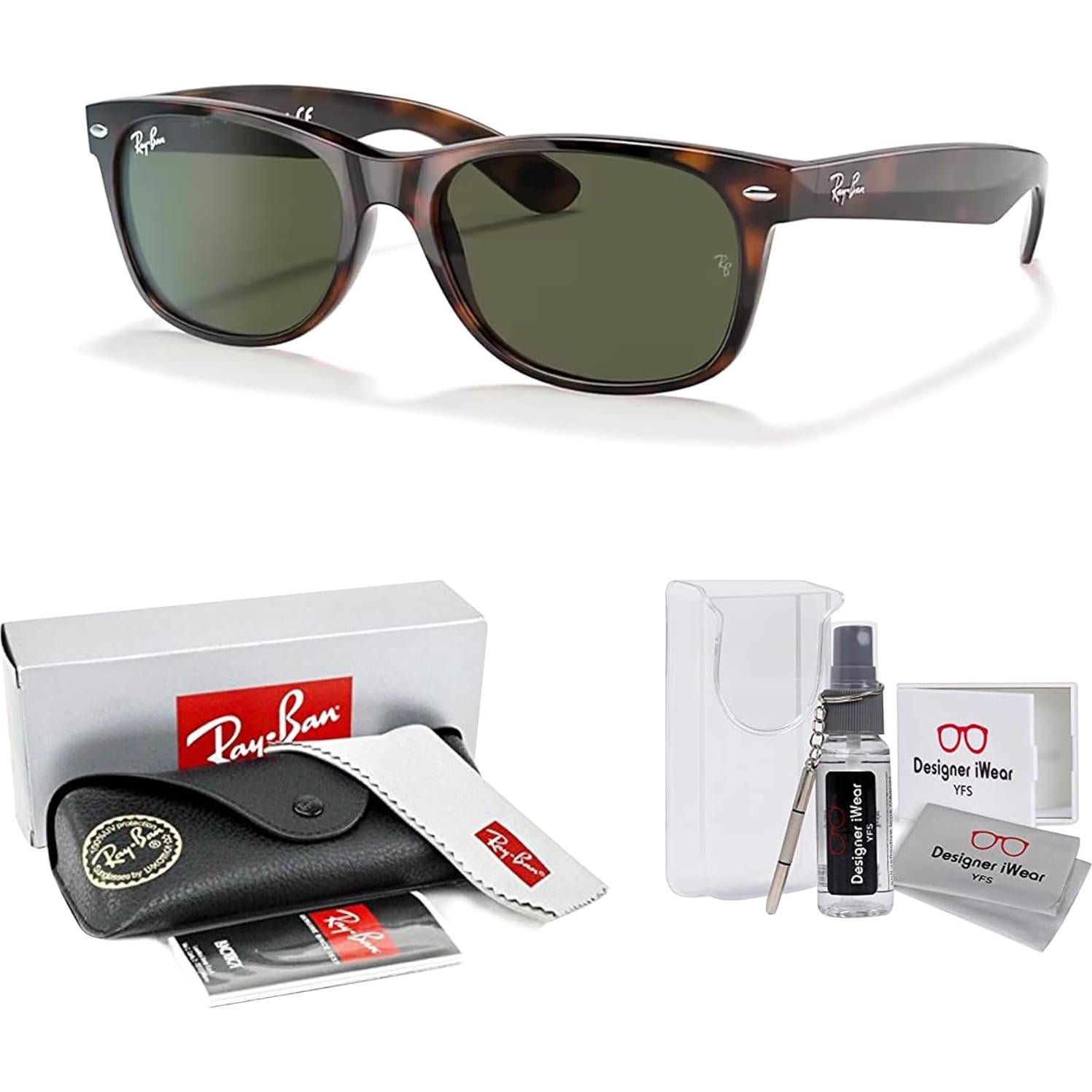 Gafas de Sol Ray-Ban RB2132 Wayfarer Tortuga G-15 Verde